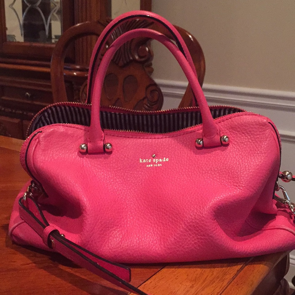 Kate spade hot pink satchel bag. Some minor wear